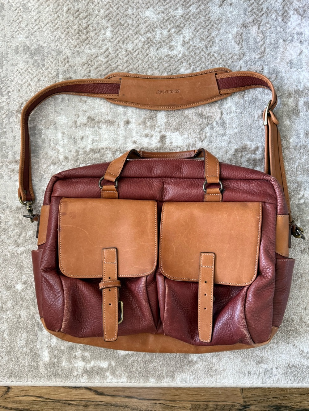Korchmar Tan Leather Briefcase